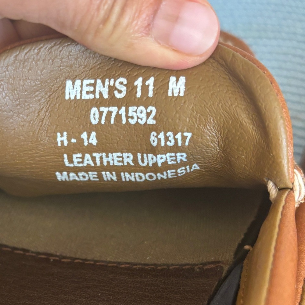 Sperry Men’s Top Sider. Leather Driving Slip On Loafers Caramel Light Brown 11 - Picture 10 of 10